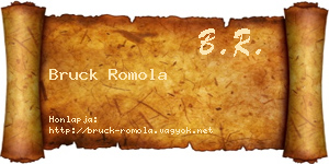 Bruck Romola névjegykártya